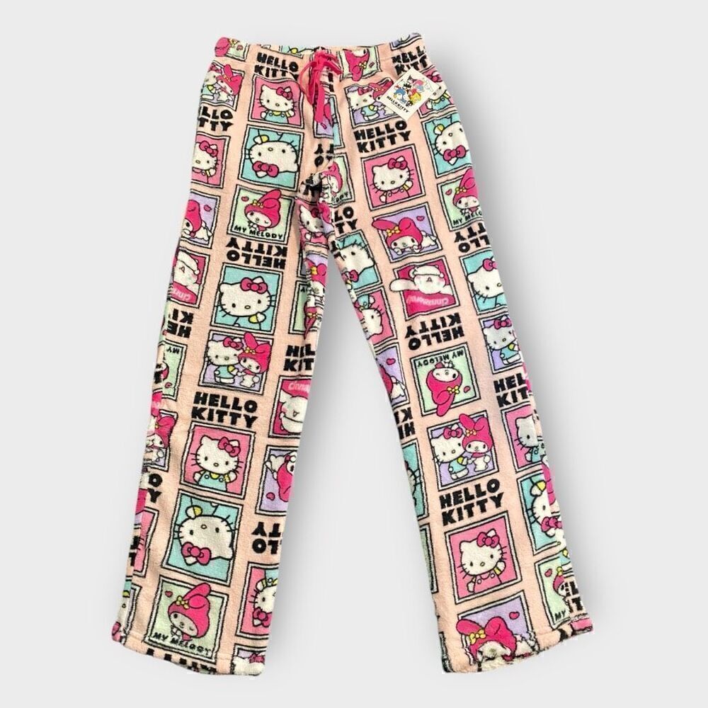 Hello Kitty Sanrio Melody Panels Fuzzy Soft Touch Pajama Pants Womens size XL